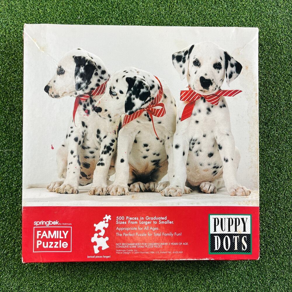 Springbok Family Puzzle Puppy Dots 500 Piece Jigsaw Puzzle Dalmatian Puppies